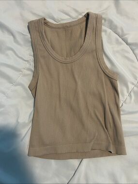 Old Navy Ribbed Tank Top - Beige Taupe